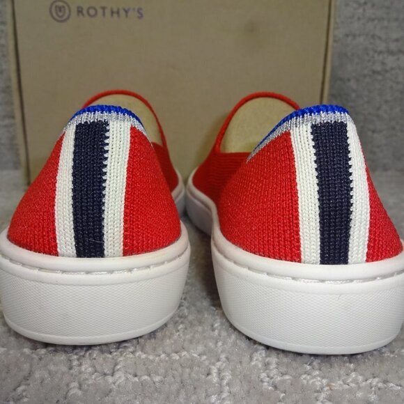 Rothys The Kids Sneaker Red Lollipop Slip On Flat Shoes Kids Size 11-13-1-4 - Picture 4 of 11